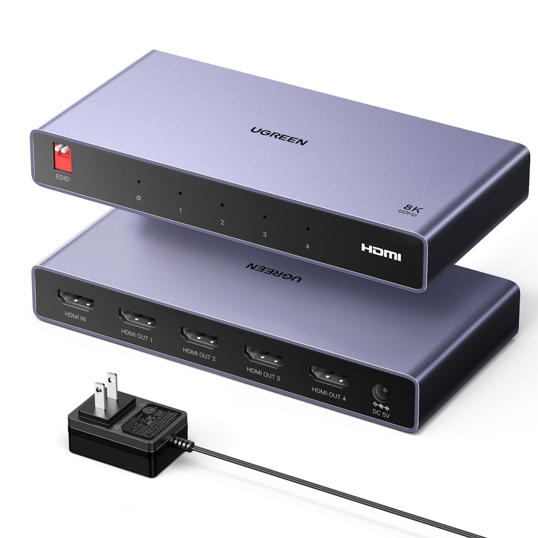 UGREENHDMI 分配器 1入力4出力 8K@60Hz HDMIスプリッター